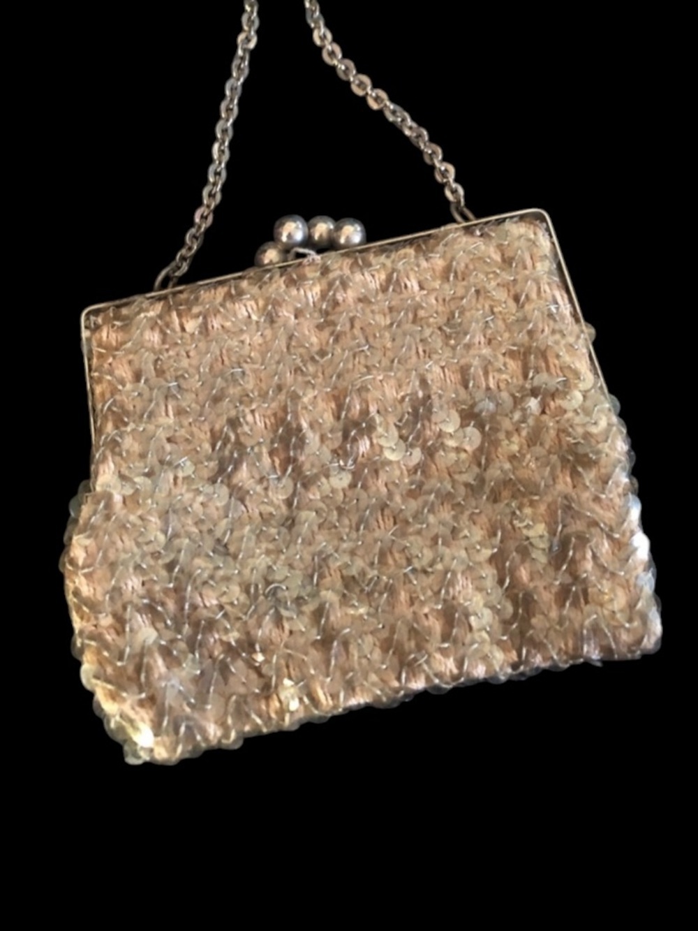 Small Vintage Sequined Handbag